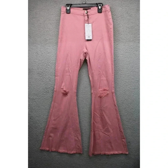 Fashion Nova Mystery Solved Extreme Bell Bottoms-Size 9-New w/Tags-Hippie-Boho - Picture 1 of 16